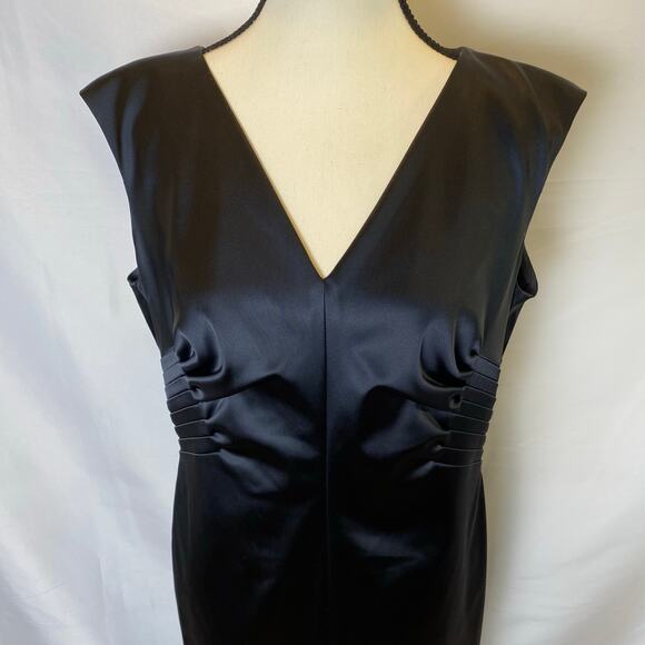 Escada Women's Sheath Cocktail Dress Size EU 40 Navy Fitted Midi Evening Dress - Picture 2 of 13